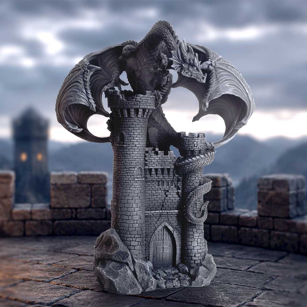 Darkwing Citadel Dragon Castle Sculpture 36.5cm