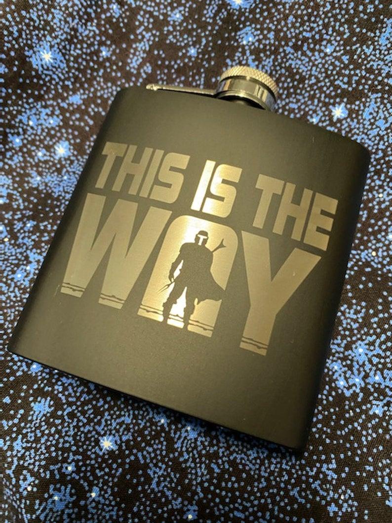 Mandalorian Stainless Steel Hip Flask