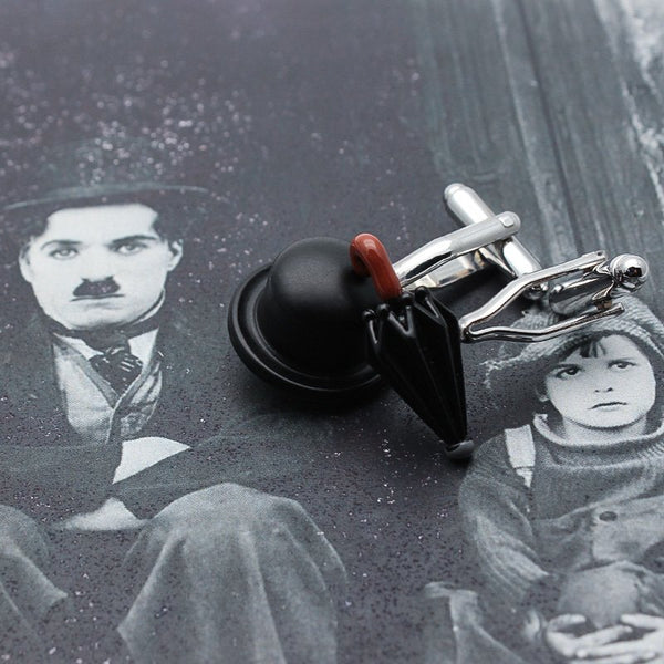 Chaplin's Hat & Umbrella Cufflinks