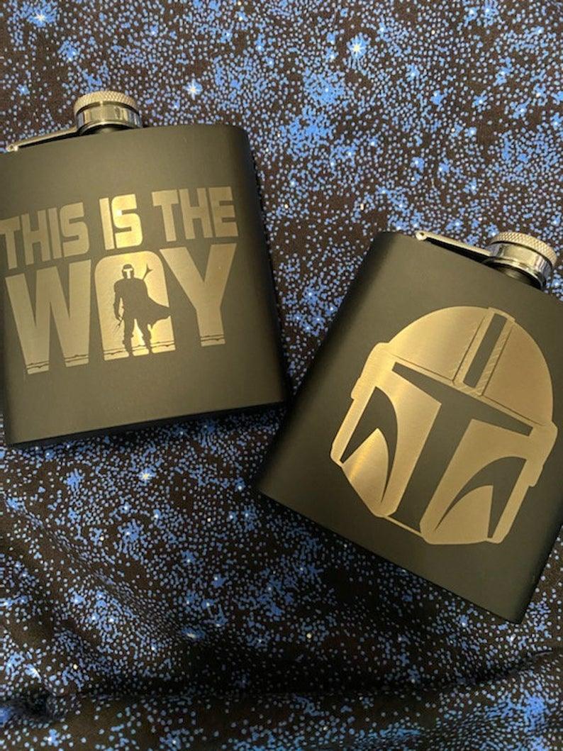 Mandalorian Stainless Steel Hip Flask