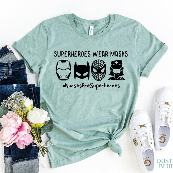 Superheroes Wear Masks T-shirt