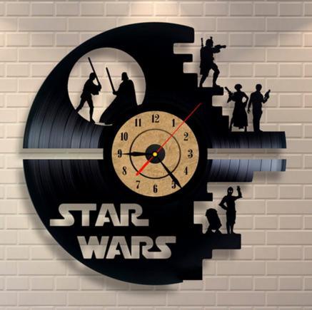 Star Wars Handmade Vinyl Record Wall Clock – Cool Design