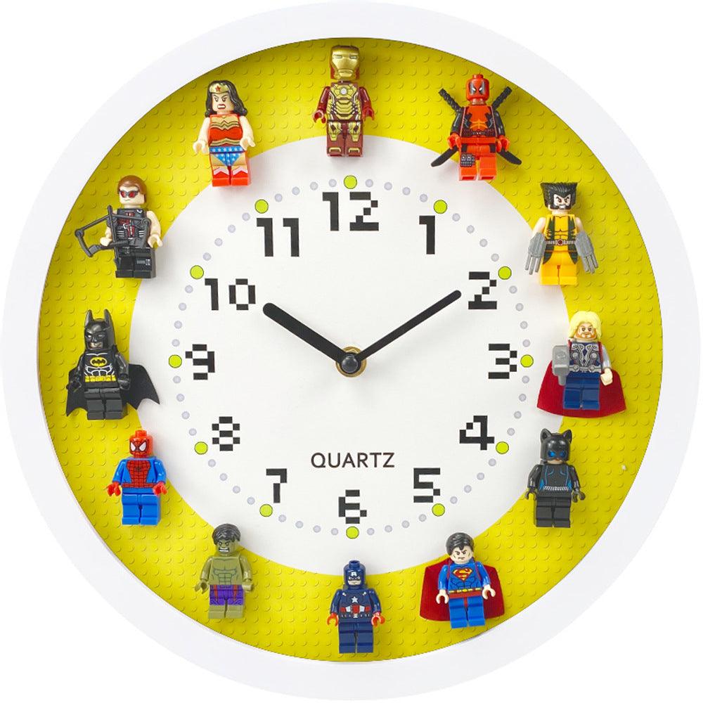 Building Block DIY Wall Clock for Kids