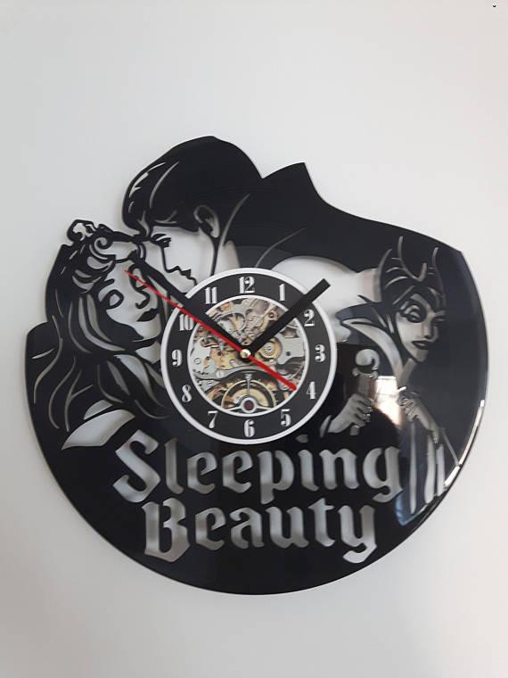 Sleeping Beauty Handmade Vinyl Record Wall Clock