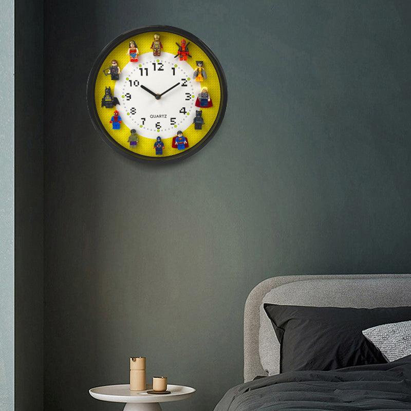 Building Block DIY Wall Clock for Kids