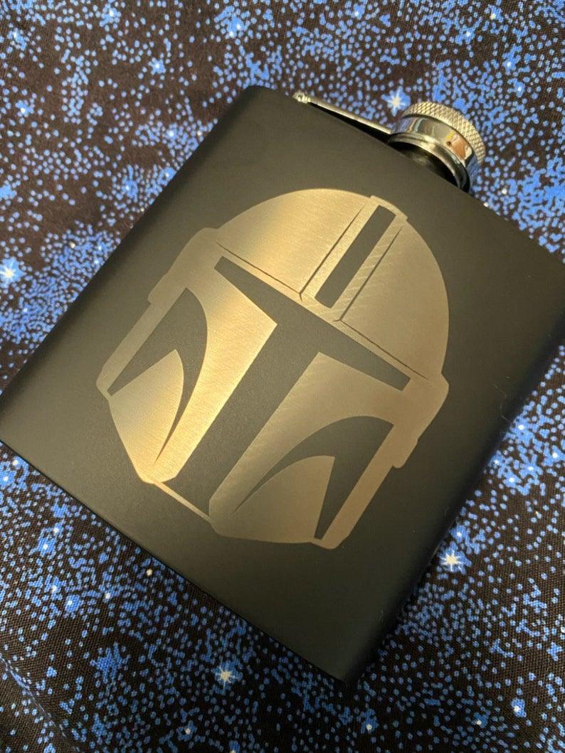 Mandalorian Stainless Steel Hip Flask