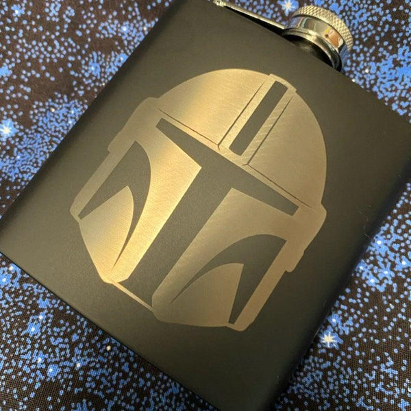 Mandalorian Stainless Steel Hip Flask