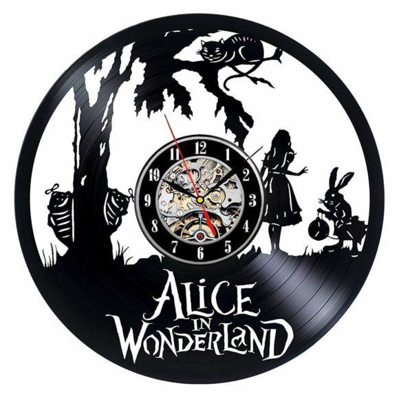 Alice in Wonderland Ornament Handmade Vinyl Record Wall Clock