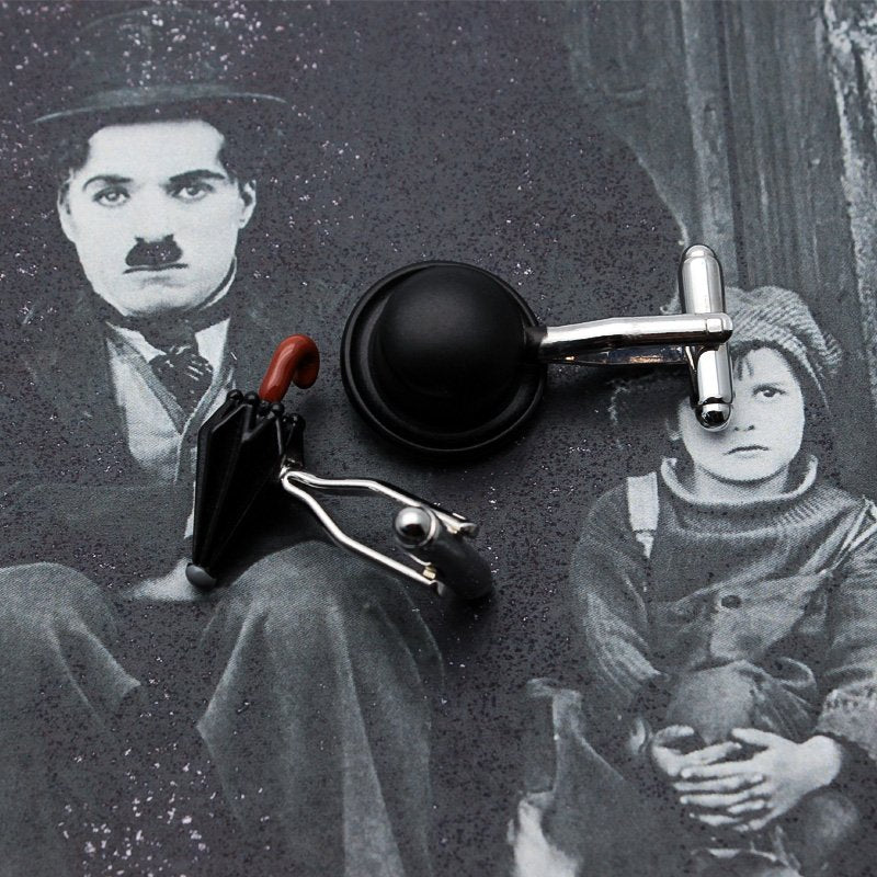 Chaplin's Hat & Umbrella Cufflinks