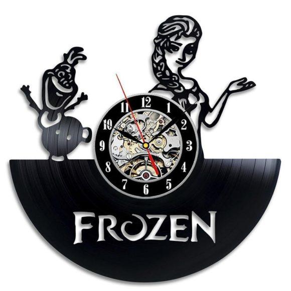 Frozen Cartoon Handmade Vinyl Record Wall Clock