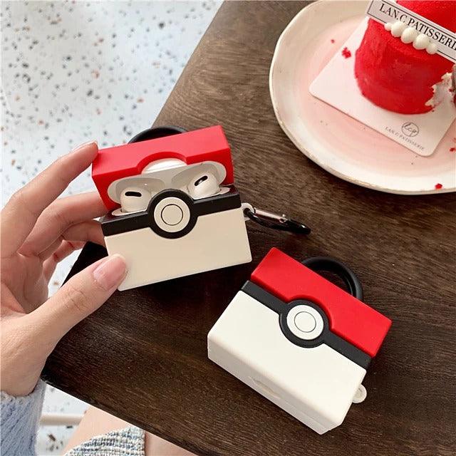 Square PokeBall AirPods Pro Headphone Case