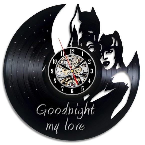 Batman and Catwoman "Goodnight My Love" Vinyl Record Wall Clock