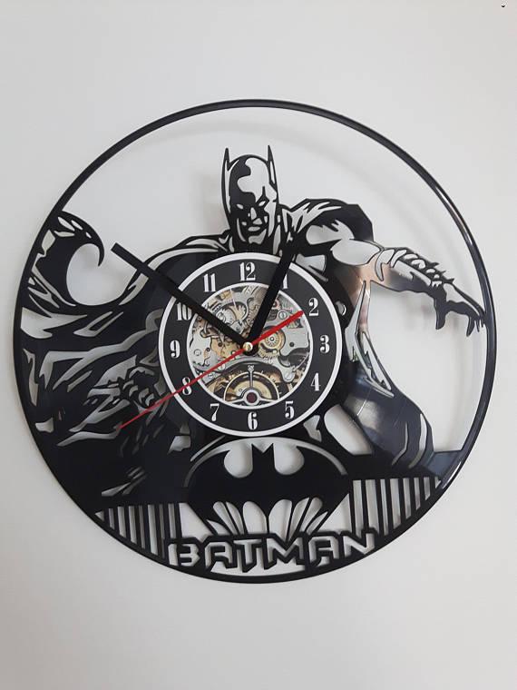 Batman Handmade Vinyl Record Wall Clock