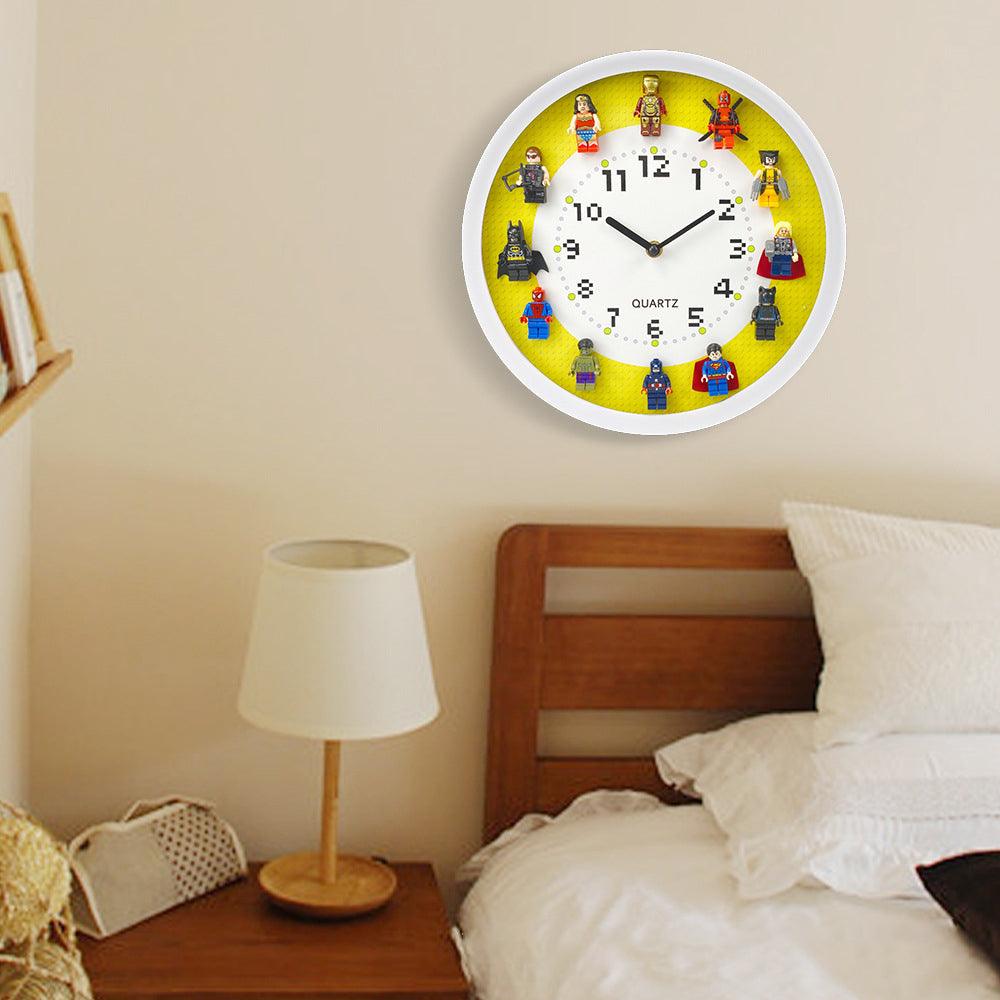 Building Block DIY Wall Clock for Kids