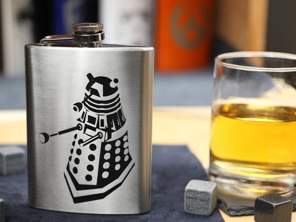 Dalek Stainless Steel Hip Flask – Personalized Gift