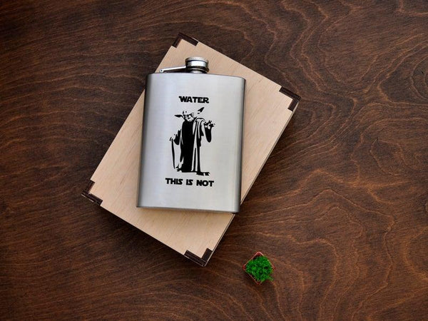 Star Wars Yoda Funny Hip Flask