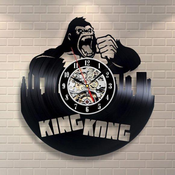 King Kong Movie Design Handmade Vinyl Record Wall Clock