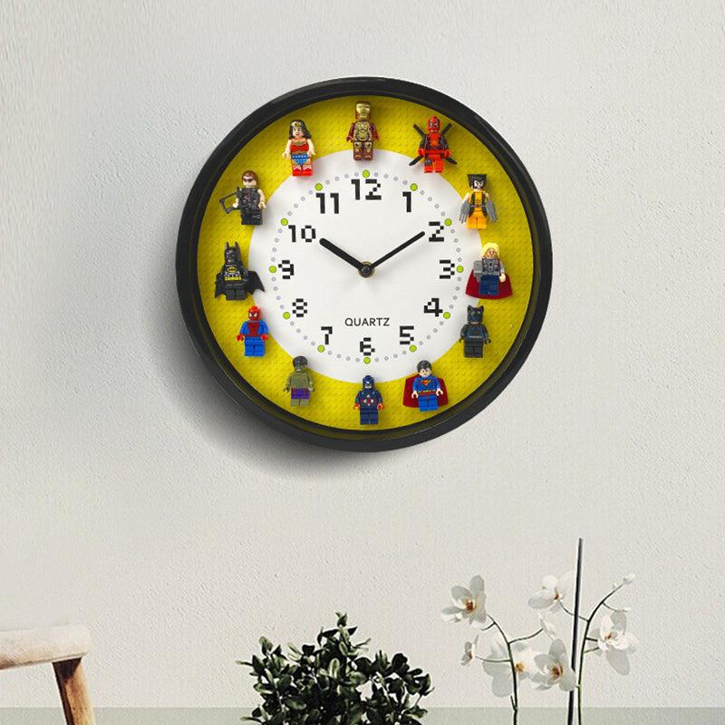 Building Block DIY Wall Clock for Kids