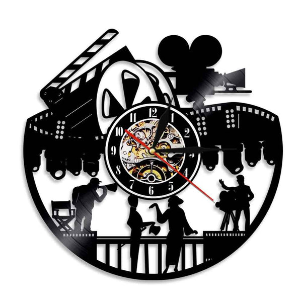 Cinema Art Handmade Vinyl Record Wall Clock