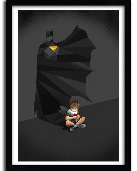 DC BATMAN WALKING SHADOW wall art by JASON RATLIFF - Hollywood Box