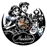 DISNEY - ALADDIN AND JASMINE HANDMADE VINYL WALL CLOCK - Hollywood Box