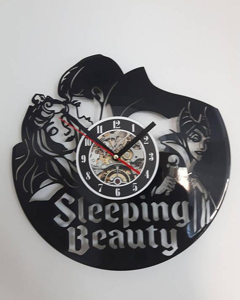 DISNEY - SLEEPING BEAUTY HANDMADE VINYL WALL CLOCK - Hollywood Box