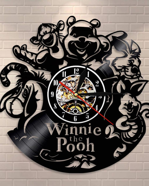 DISNEY - WINNIE THE POOH HANDMADE VINYL WALL CLOCK - Hollywood Box