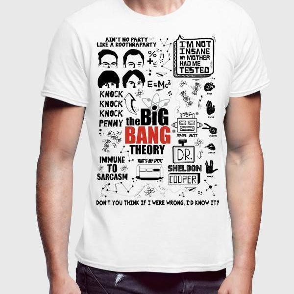 The Big Bang Theory Doodle Printed Tshirt