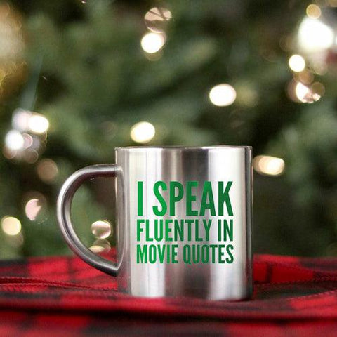 I Speak Fluently In Movie Quotes Gold & Silver Mug - Hollywood Box