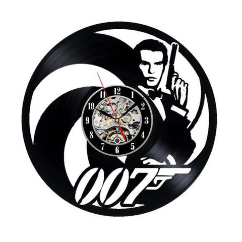 JAMES BOND 007 VINYL WALL CLOCK - Hollywood Box