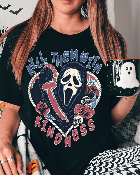 Kill Them With Kindness Halloween T-Shirt - Hollywood Box