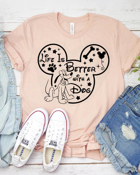 Life Is Better With A Dog T-shirt - Hollywood Box