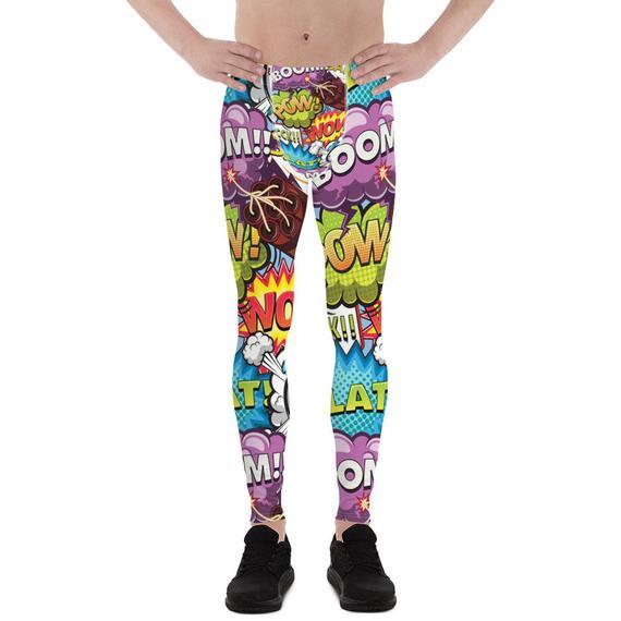 Mens Leggings - Pop Art Comic Book Designs - Hollywood Box