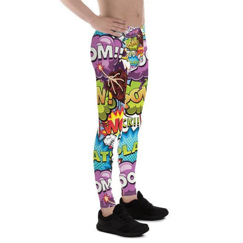 Mens Leggings - Pop Art Comic Book Designs - Hollywood Box