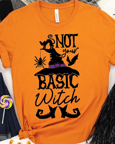 Not Your Basic Witch Halloween T-shirt - Hollywood Box