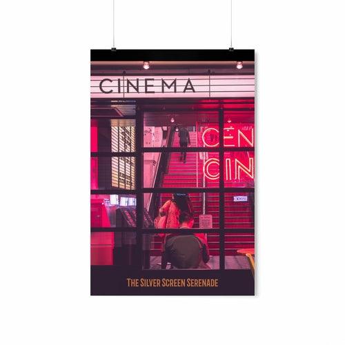 Retro Cinema Theme Poster - Hollywood Box