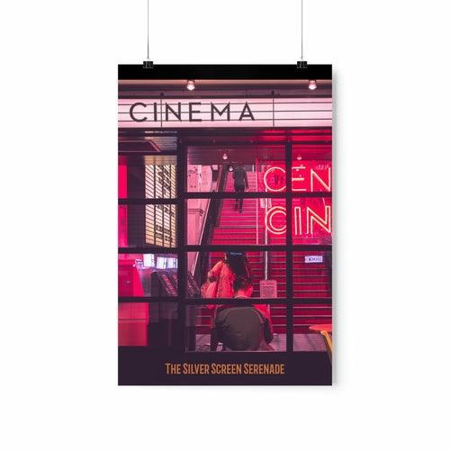 Retro Cinema Theme Poster - Hollywood Box