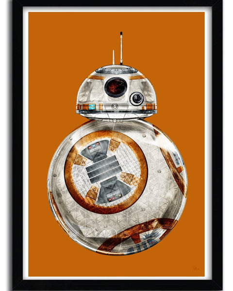 Star Wars BB-8 wall art by Rubiant - Hollywood Box