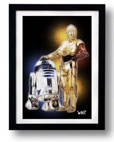 Star Wars GOLD & BLUE BLACK wall art by WHO - Hollywood Box