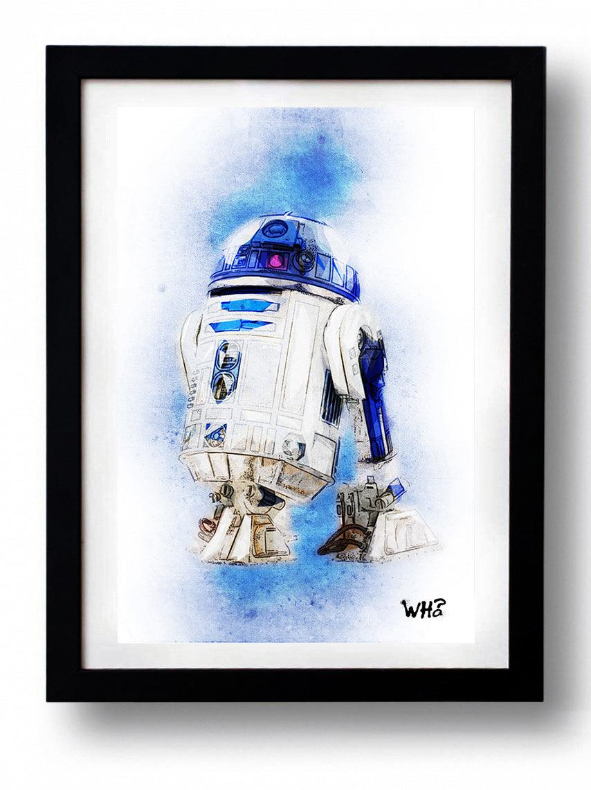 Star Wars R2-D2 BLUE wall art by WHO - Hollywood Box