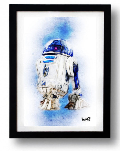 Star Wars R2-D2 BLUE wall art by WHO - Hollywood Box