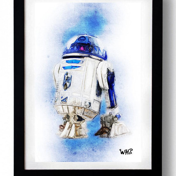 Star Wars R2-D2 BLUE wall art by WHO - Hollywood Box