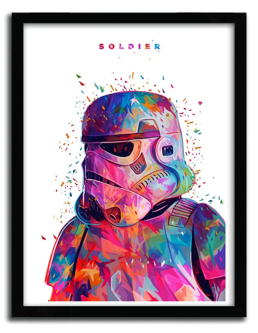 Star Wars SOLDIER White wall art by Alessandro Pautasso - Hollywood Box