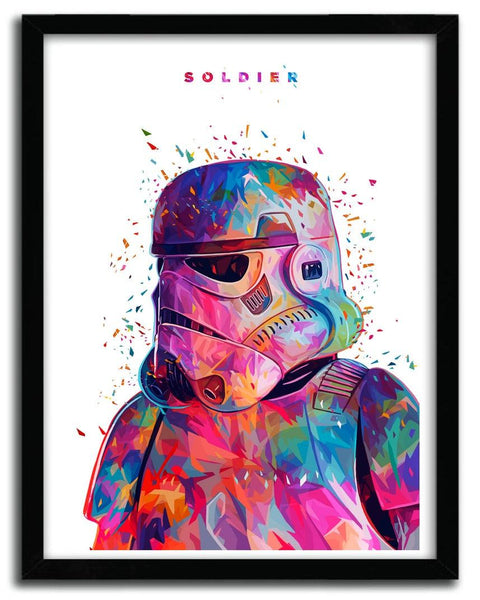 Star Wars SOLDIER White wall art by Alessandro Pautasso - Hollywood Box