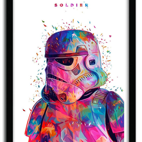 Star Wars SOLDIER White wall art by Alessandro Pautasso - Hollywood Box