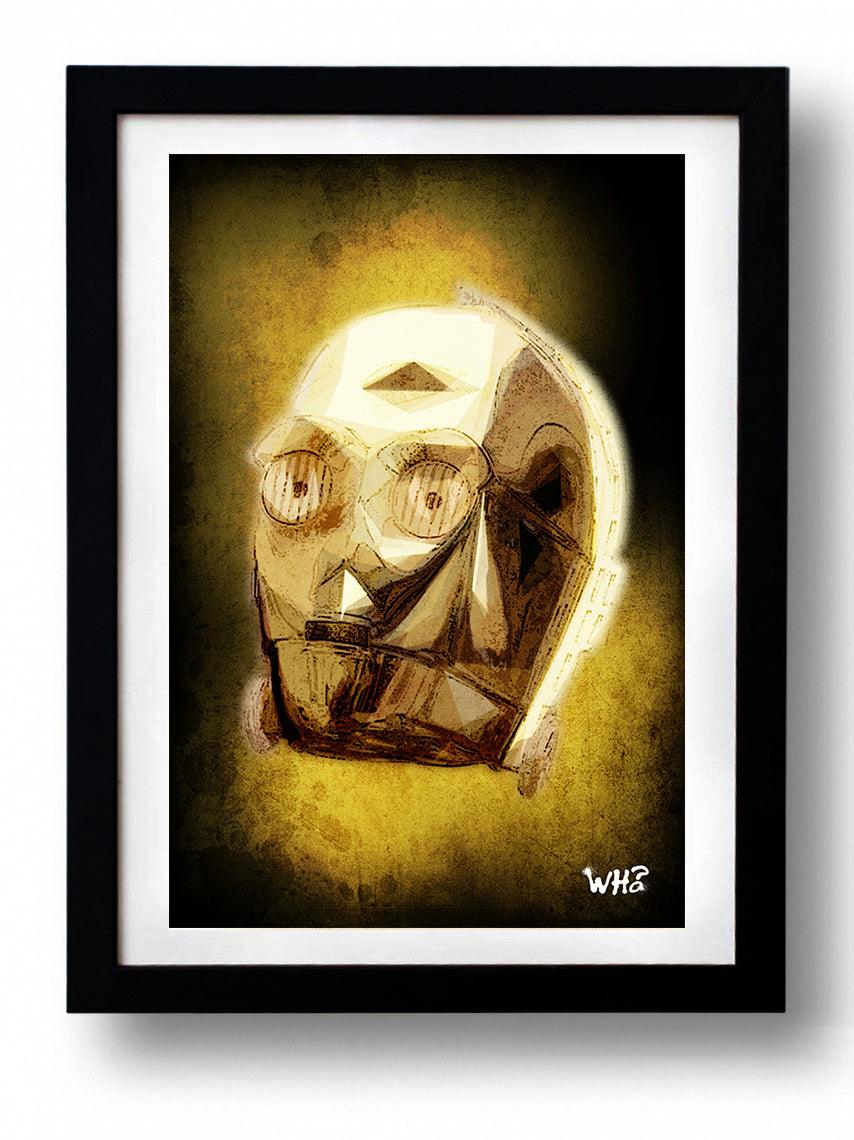 Star Wars STAR GOLD 2 BLACK wall art by WHO - Hollywood Box