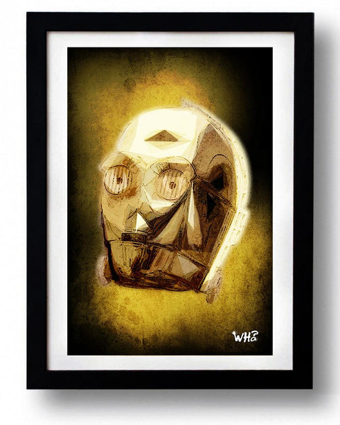 Star Wars STAR GOLD 2 BLACK wall art by WHO - Hollywood Box