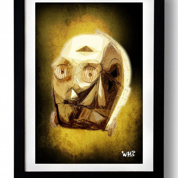 Star Wars STAR GOLD 2 BLACK wall art by WHO - Hollywood Box