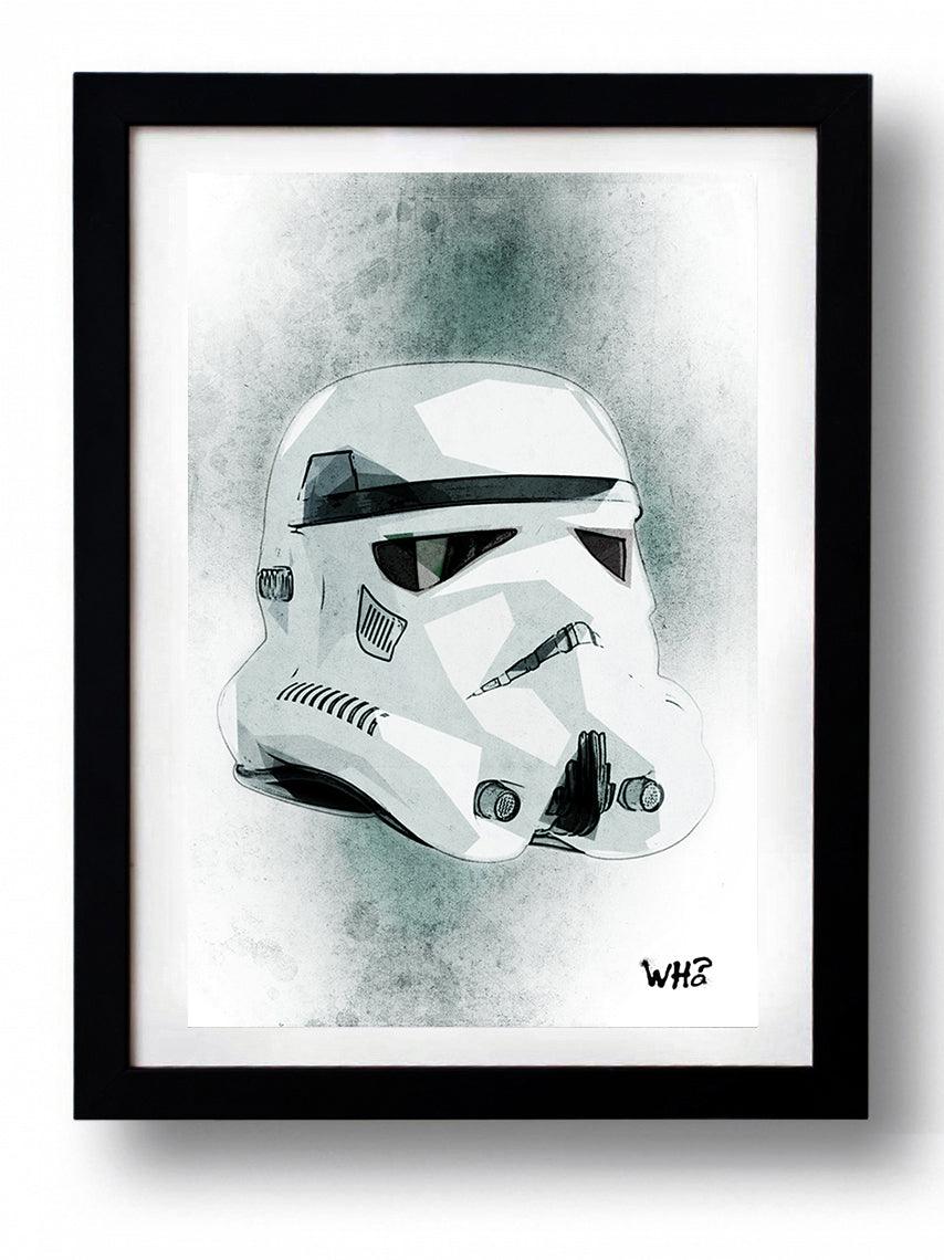 STAR Wars WHITE wall art by WHO - Hollywood Box