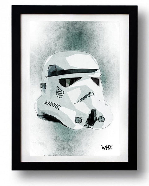 STAR Wars WHITE wall art by WHO - Hollywood Box